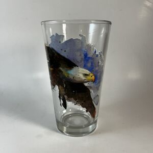 Pint Size Wildlife Bald Eagle Drinking Glass 16oz